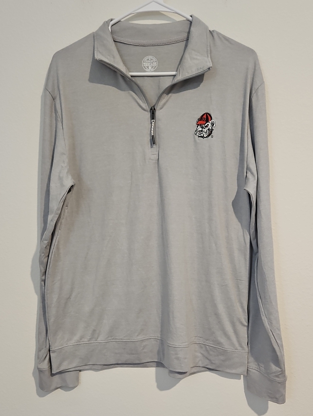 Rivalry Threads Gray Quarter-Zip Pullover w/Embroidered Logo